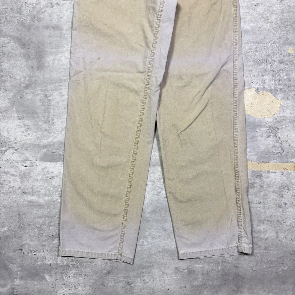 Vintage Banana Republic Safari Travel Fatigue Pants Khaki Tan Cotton 33x32